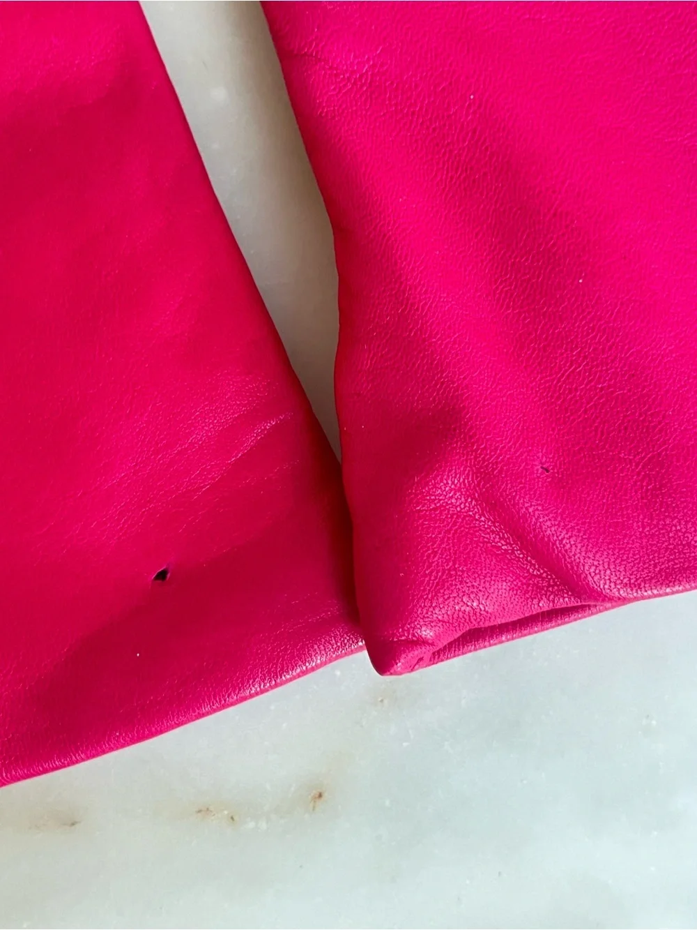 UGG Pink leather & cashmere gloves